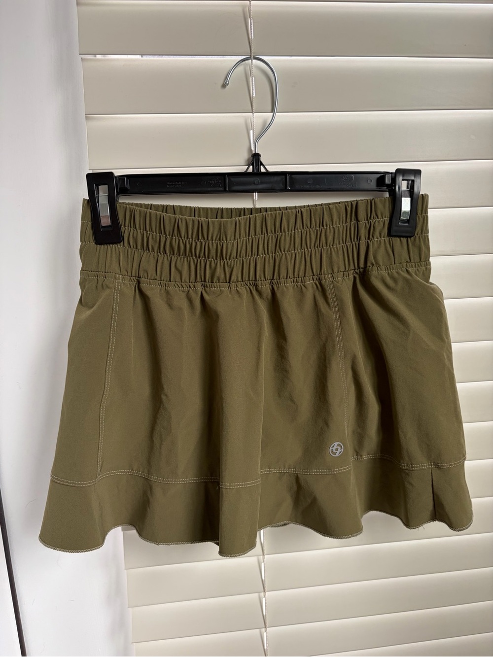 LIJA Olive Green Women's Active Skirt - Elastic Waist - 13”